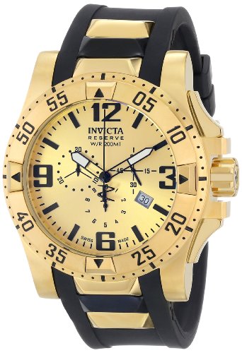 AAA 1:1 Replica Invicta Mens Watches Gold Dial Swiss Quartz 50MM 6267 Watch