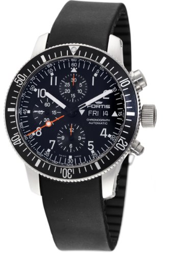 AAA 1:1 Replica Fortis Mens Watches Black Dial Swiss automatic 44MM 638.10.11K Watch