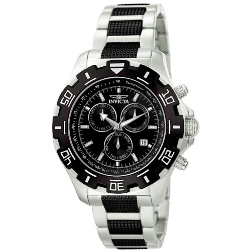 AAA 1:1 Replica Invicta Mens Watches Black Dial Swiss Quartz 46MM 6407 Watch