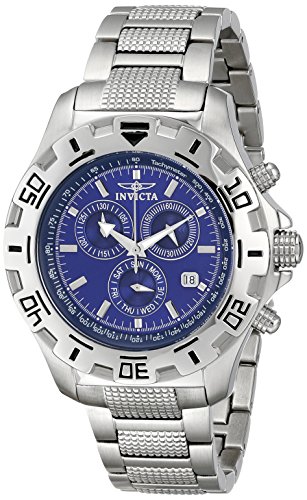 AAA 1:1 Replica Invicta Mens Watches Blue Dial Swiss Quartz 45MM 6414 Watch