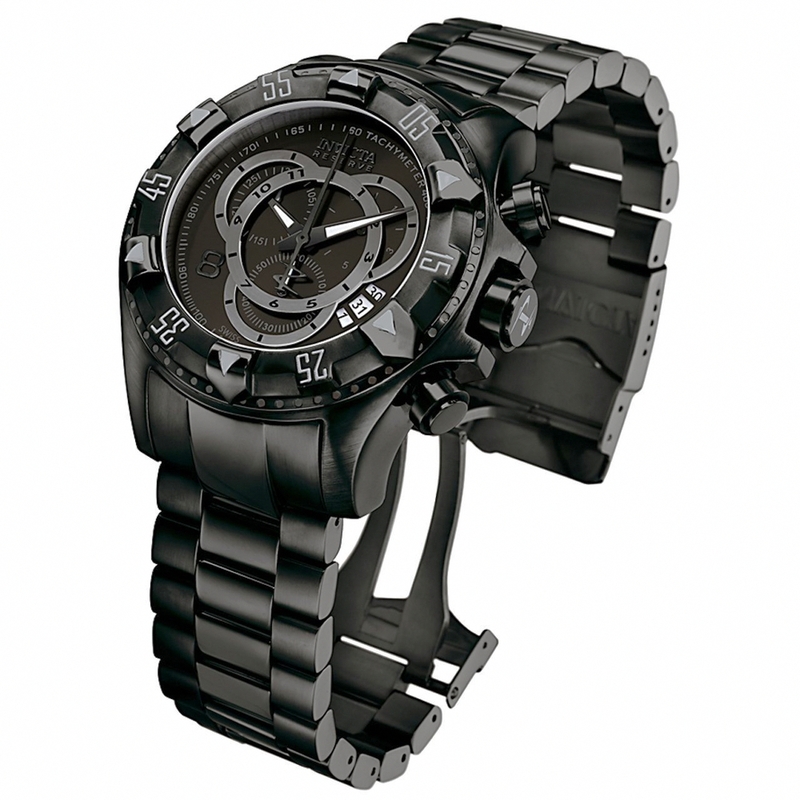 AAA 1:1 Replica Invicta Mens Watches Black Dial Swiss Quartz 52MM 6474 Watch