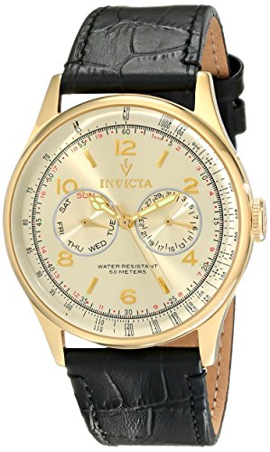 AAA 1:1 Replica Invicta Mens Watches Gold Dial Swiss Quartz 44MM 6750 Watch