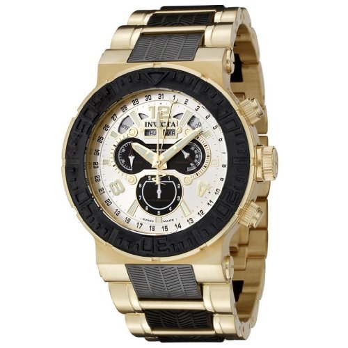 AAA 1:1 Replica Invicta Mens Watches Gold Dial Swiss Quartz 46MM 6777 Watch