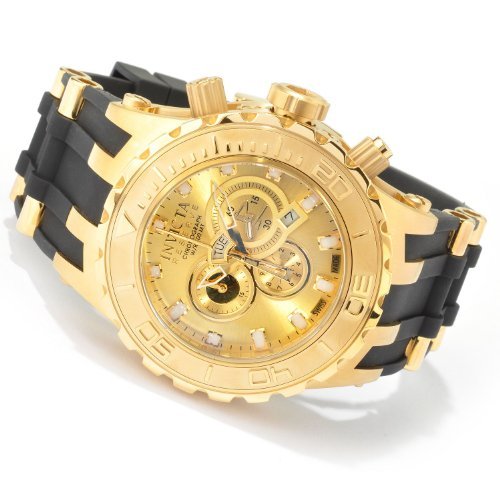 AAA 1:1 Replica Invicta Mens Watches Gold Dial Swiss Quartz 52MM 6905 Watch