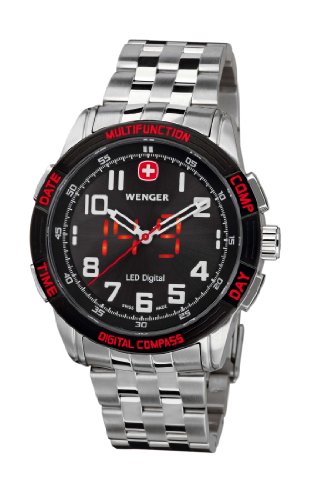 AAA 1:1 Replica Wenger-Nomad-LED-Compass Mens Watches Dial Quartz 43MM 70436 Watch