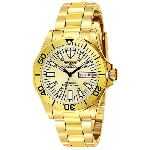 AAA 1:1 Replica Invicta Mens Watches Gold Dial Japanese Automatic 7047 Watch