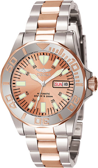 AAA 1:1 Replica Invicta-Signature Mens Watches Salmon Dial Automatic 40MM 7049 Watch