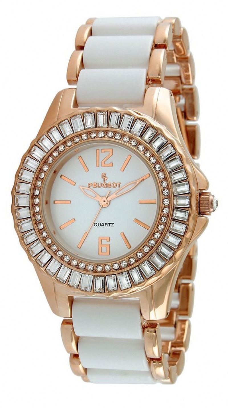 AAA 1:1 Replica Peugeot Ladies Watches White Dial Quartz 40MM 7066RG Watch
