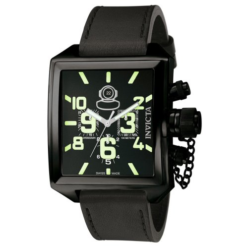 AAA 1:1 Replica Invicta Mens Watches Black Dial Swiss Quartz 45MM 7185 Watch