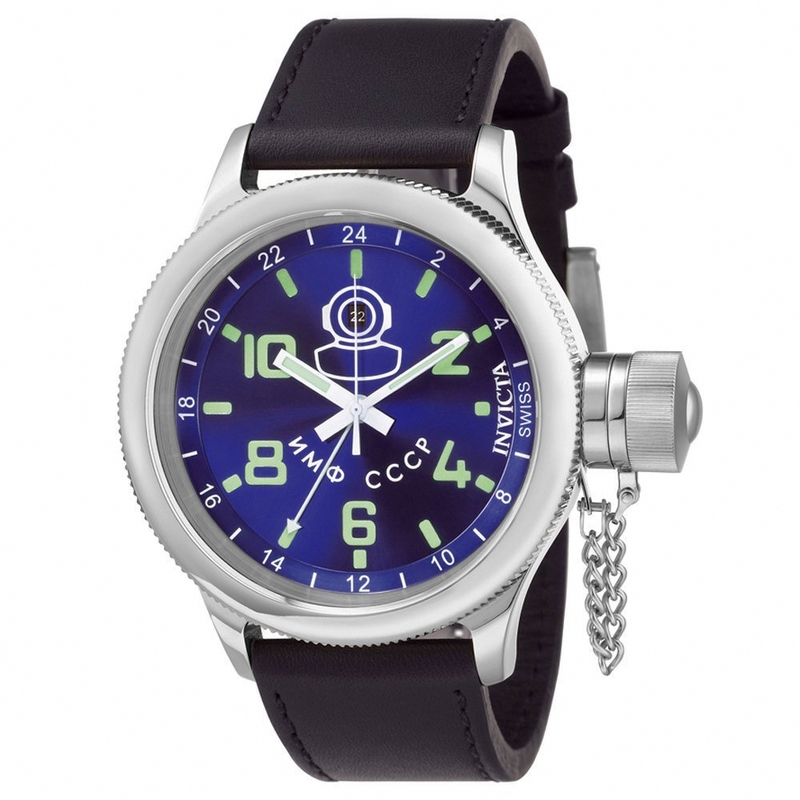 AAA 1:1 Replica Invicta Mens Watches Blue Dial Swiss Quartz 52MM 7218 Watch