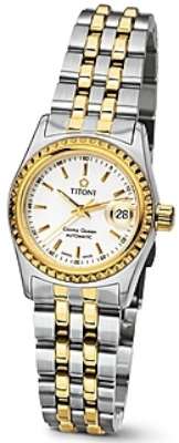 AAA 1:1 Replica Titoni-Cosmo-Queen Ladies Watches Silver Dial Automatic ETA 2671 26.5MM 728SY-310 Watch