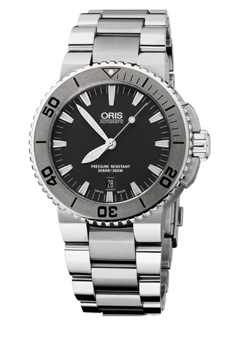 AAA 1:1 Replica Oris-Aquis-Date Mens Watches Gray Dial Automatic 43MM 73376534153MB Watch