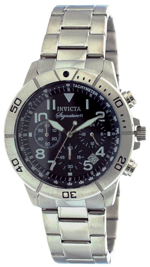 AAA 1:1 Replica Invicta Mens Watches Black Dial Quartz 44MM 7349 Watch