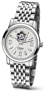 AAA 1:1 Replica Titoni-Space-Star Mens Watches White Dial Automatic ETA 2824-2 39MM 73938S-333 Watch