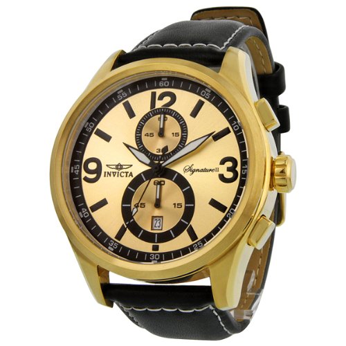 AAA 1:1 Replica Invicta Mens Watches Gold Dial Quartz 46MM 7417 Watch