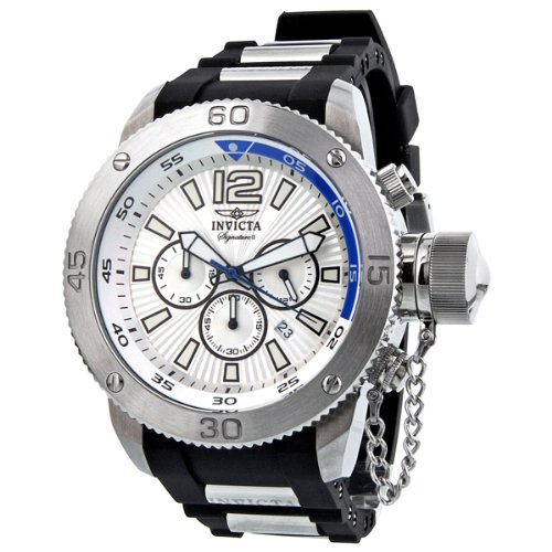 AAA 1:1 Replica Invicta Mens Watches Silver Dial Quartz 52MM 7421 Watch