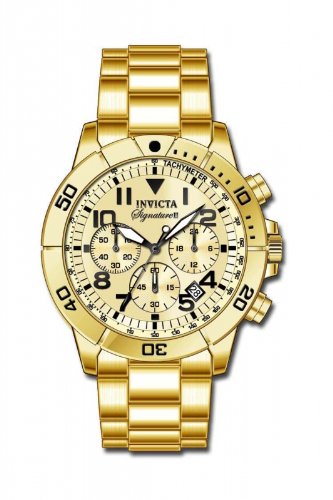 AAA 1:1 Replica Invicta Mens Watches Gold Dial Quartz 43.5MM 7471 Watch