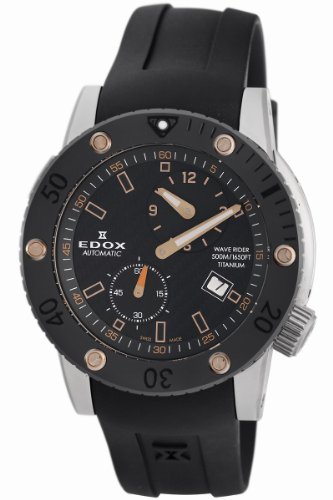 AAA 1:1 Replica Edox Mens Watches Black Dial Automatic 45MM 77001.TINR.NIO Watch