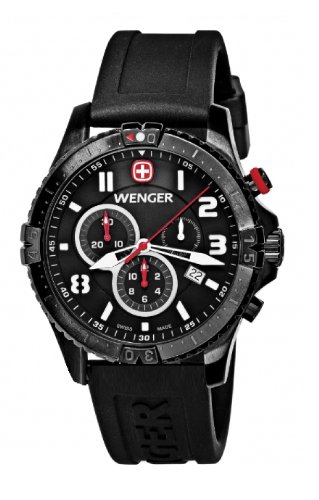 AAA 1:1 Replica Wenger-Squadron Mens Watches Black Dial Quartz 43MM 77053 Watch