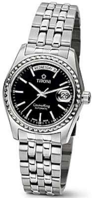 AAA 1:1 Replica Titoni-Cosmo-King Mens Watches Black Dial Automatic ETA 2834-2 38.5MM 787S-311 Watch