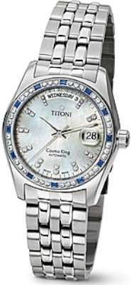 AAA 1:1 Replica Titoni-Cosmo-King Mens Watches Pearl Dial Automatic ETA 2834-2 38.5MM 787S-DBS-309 Watch
