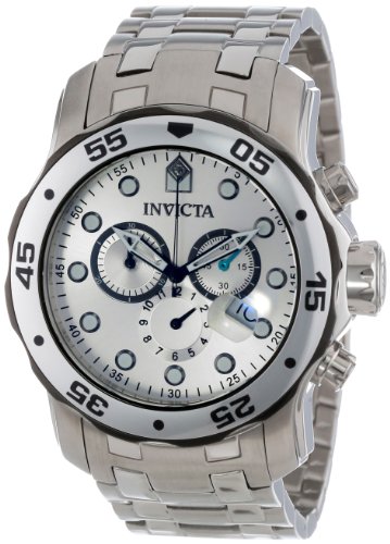 AAA 1:1 Replica Invicta Mens Watches Silver Dial Swiss Quartz 49MM 80060 Watch