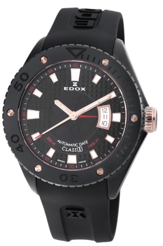 AAA 1:1 Replica Edox Mens Watches Black Dial Automatic 13.5MM 80078.357RN.NIR Watch