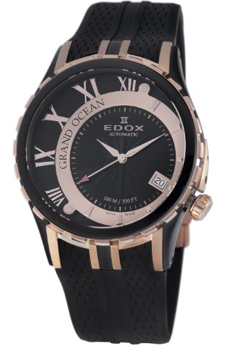 AAA 1:1 Replica Edox Mens Watches Black Dial Automatic 45MM 80080.357RN.NIR Watch