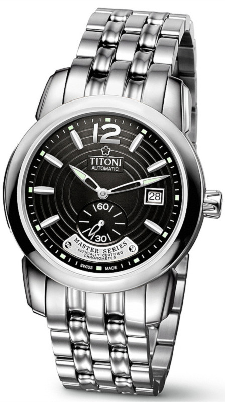 AAA 1:1 Replica Titoni-Master-Series Mens Watches Black Dial Automatic 40MM 83688S-296 Watch
