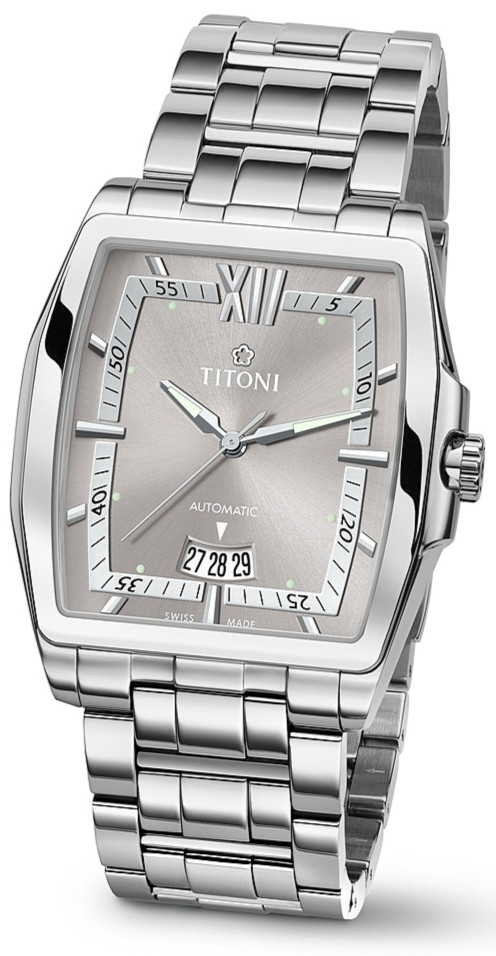 AAA 1:1 Replica Titoni-Wallstreet Mens Watches Gray Dial Automatic 38.8 x 38.3MM 83727S-398 Watch
