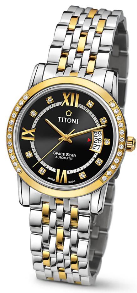 AAA 1:1 Replica Titoni-Space-Star Mens Watches Black Dial Automatic 39MM 83738SY-DB-363 Watch