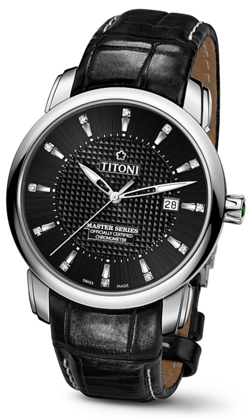 AAA 1:1 Replica Titoni-Master-Series Mens Watches Black Dial Automatic 41MM 83788S-ST-392 Watch