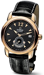 AAA 1:1 Replica Titoni-Master-Series Mens Watches Black Dial Automatic ETA 2895-1, Chronometer 38.2MM 83888RG-ST-296 Watch
