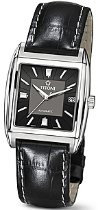 AAA 1:1 Replica Titoni-WallStreet Mens Watches Black Dial Automatic ETA 2892A2 12MM 83927S-ST-339 Watch