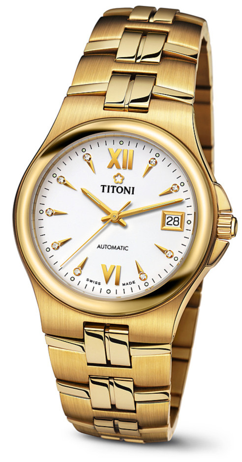 AAA 1:1 Replica Titoni-Impetus Mens Watches White Dial Automatic 37.5MM 83930G-271 Watch