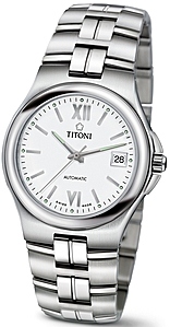 AAA 1:1 Replica Titoni-Impetus-V Mens Watches White Dial Automatic ETA 2892A2 37.5MM 83930S-147 Watch
