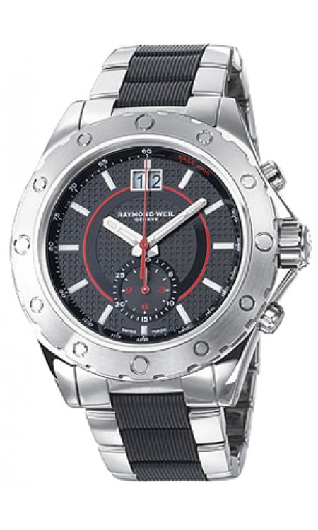 AAA 1:1 Replica Raymond-Weil Mens Watches Black Dial Quartz 43MM 8600-STR-20041 Watch