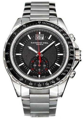 AAA 1:1 Replica Raymond-Weil-Sport Mens Watches Black Dial Swiss Quartz 44MM 8620-ST-20001 Watch