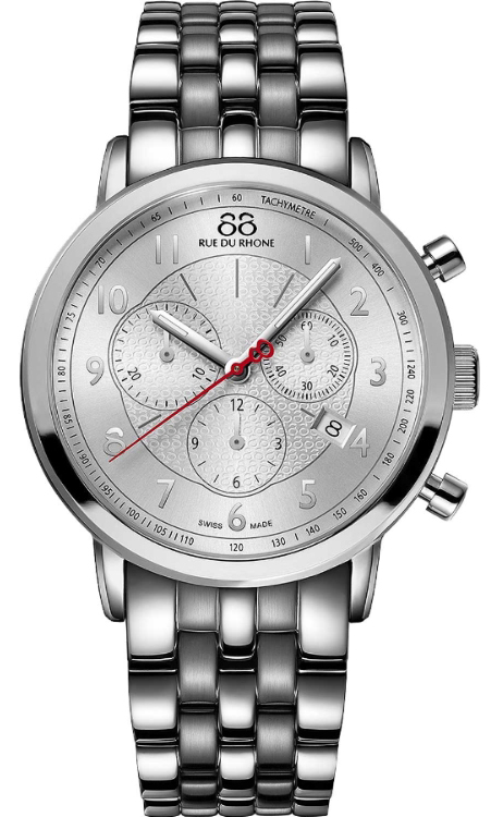 AAA 1:1 Replica 88-Rue-Du-Rhone Mens Watches Silver Dial Quartz 42MM 87WA120044 Watch