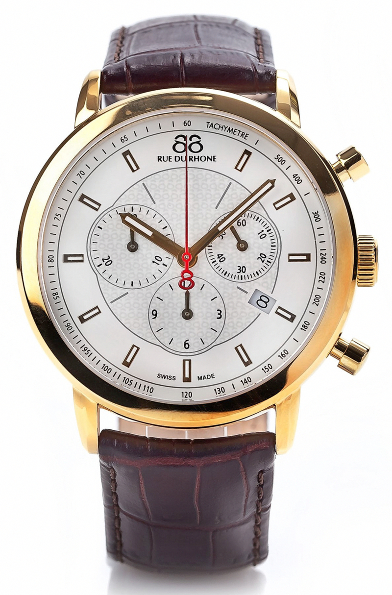 AAA 1:1 Replica 88-Rue-Du-Rhone Mens Watches White Dial Quartz 42MM 87WA120045 Watch