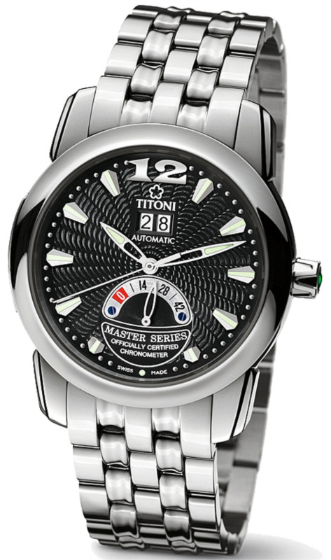 AAA 1:1 Replica Titoni-Master-Series Mens Watches Black Dial Automatic 39.2MM 94888S-296 Watch
