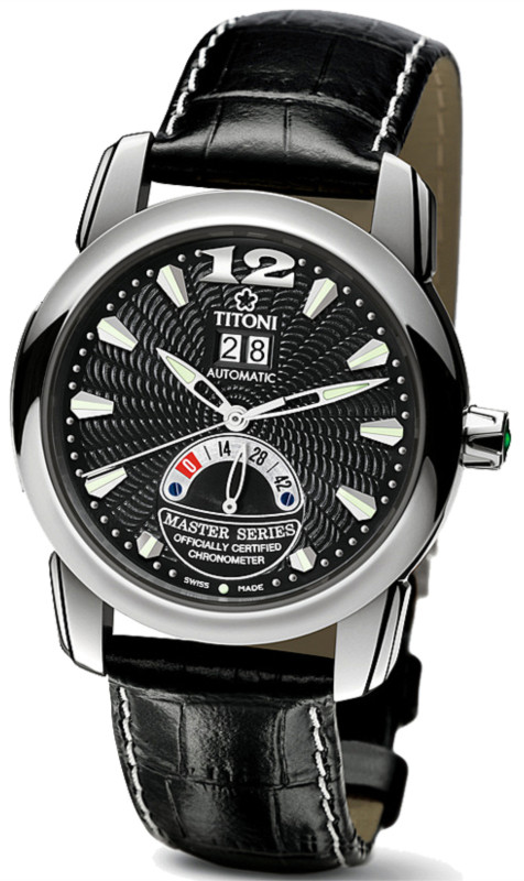 AAA 1:1 Replica Titoni-Master-Series Mens Watches Black Dial Automatic 39.2MM 94888S-ST-296 Watch
