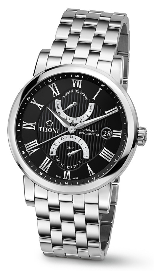 AAA 1:1 Replica Titoni-Master-Series Mens Watches Black Dial Automatic 40MM 94982S-388 Watch