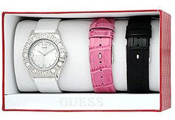 AAA 1:1 Replica Guess-Box-Sets Ladies Watches Silver Dial Quartz 95263L1 Watch