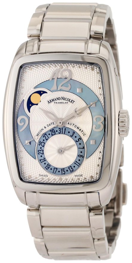 AAA 1:1 Replica Armand-Nicolet-Tl7 Ladies Watches Silver Dial Automatic 33 x 45MM 9633A-AK-M9631 Watch