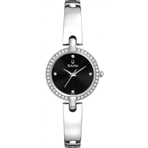AAA 1:1 Replica Bulova Ladies Watches Black Dial Quartz 25MM 96L163 Watch