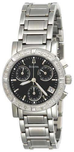 AAA 1:1 Replica Bulova Ladies Watches Black Dial Japanese Quartz 30MM 96R44 Watch