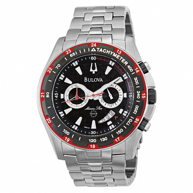 AAA 1:1 Replica Bulova Mens Watches Black Dial Quartz 46MM 98B121 Watch