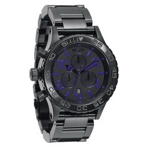 AAA 1:1 Replica Nixon-42-20-Chrono Watches Purple Dial Quartz 42MM A037-714 Watch