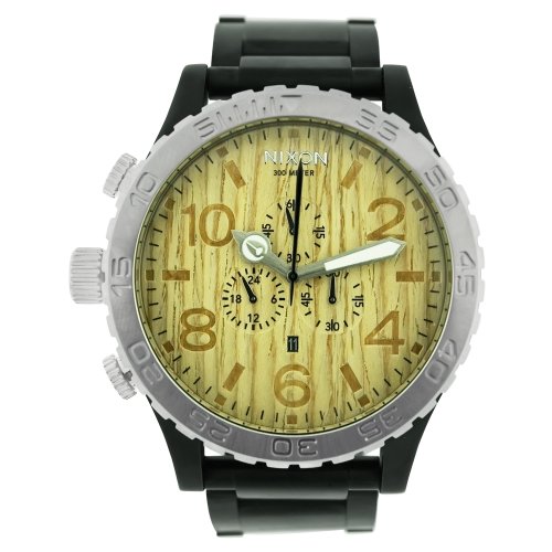 AAA 1:1 Replica Nixon-51-30-Chrono Watches Wood Dial Quartz 51MM A083-630 Watch